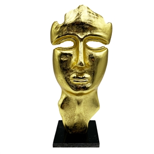 Pemberly Row Decorative Handmade Aluminum 12-inch Abstract Face Sculpture