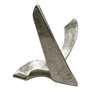 Pemberly Row 9-inch Tall Decorative Handmade Aluminum Abstract Sculpture