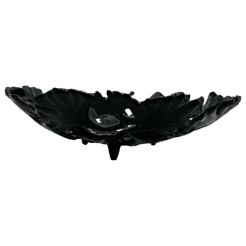 Pemberly Row 15-inch Wide Decorative Handmade Aluminum Ginkgo Leaf Bowl