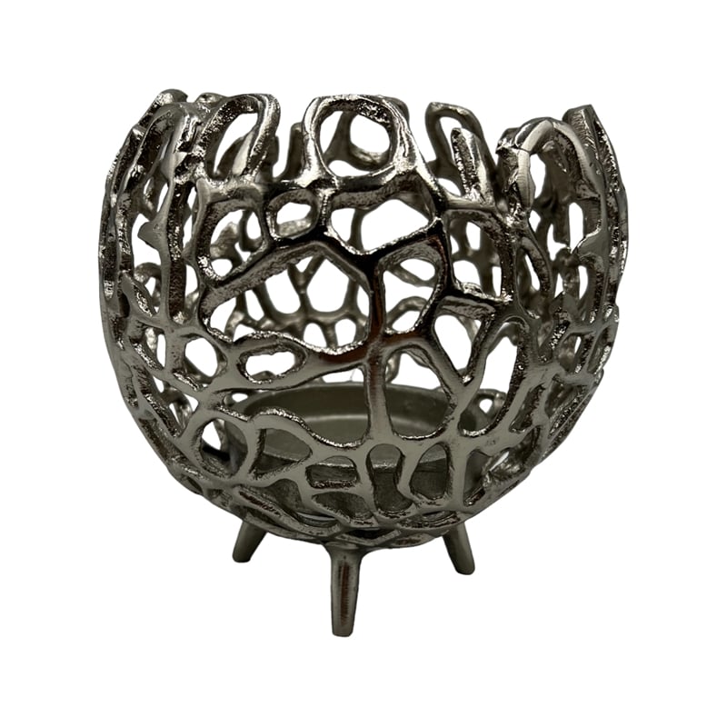 Pemberly Row Decorative Handmade Aluminum Round Votive Candle Holder (Set of 2)