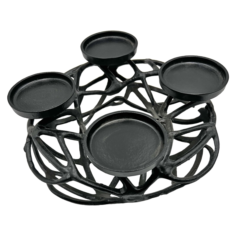 Pemberly Row 12-inch Decorative Handmade Aluminum Modern T-Light Candle Holder