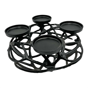 Pemberly Row 12-inch Decorative Handmade Aluminum Modern T-Light Candle Holder