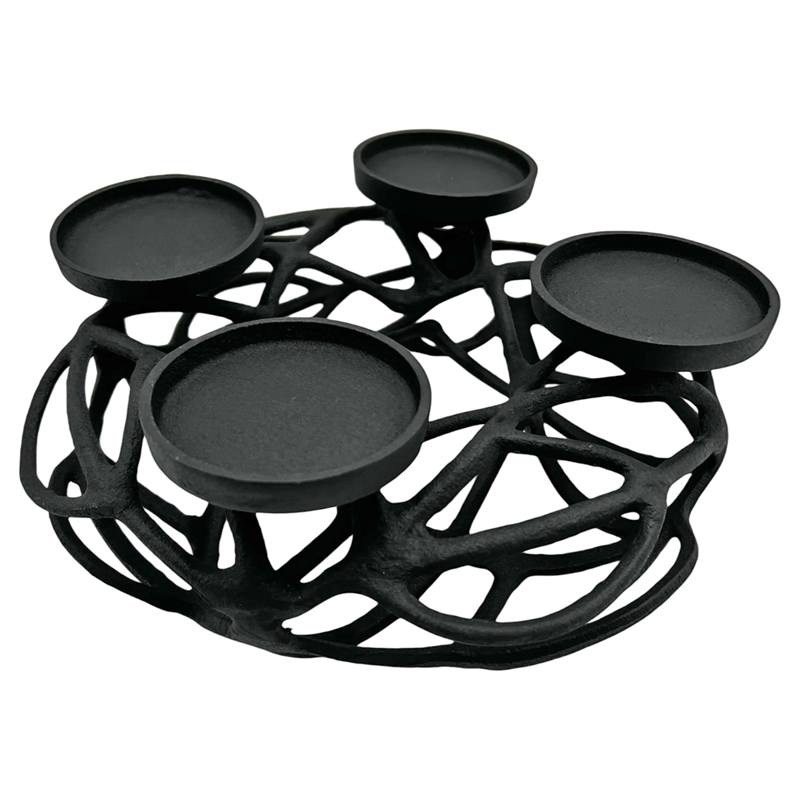 Pemberly Row 12-inch Decorative Handmade Aluminum Modern T-Light Candle Holder