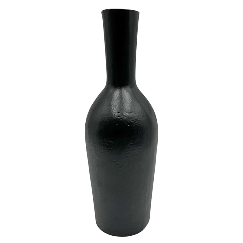 Pemberly Row 12-inch Tall Decorative Handmade Aluminum Bottle Flower Vase