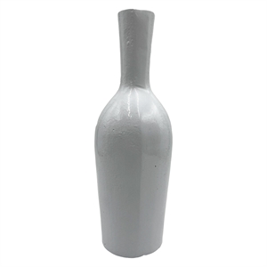 Pemberly Row 12-inch Tall Decorative Handmade Aluminum Bottle Flower Vase