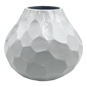 Pemberly Row 8-inch Wide Decorative Handmade Aluminum Pear Flower Vase