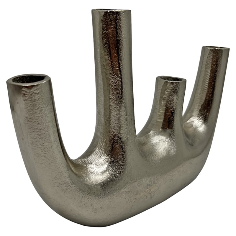 Pemberly Row 9-inch Tall Decorative Handmade Aluminum Modern Flower Vase