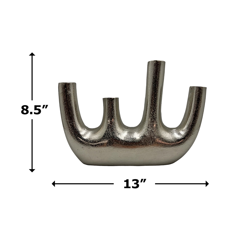 Pemberly Row 9-inch Tall Decorative Handmade Aluminum Modern Flower Vase