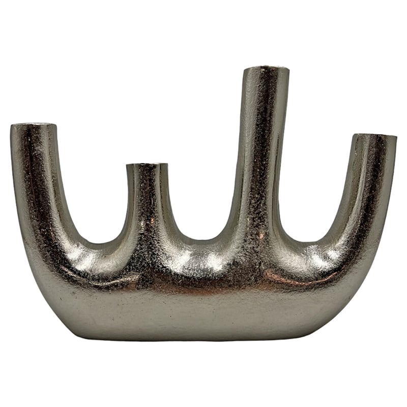 Pemberly Row 9-inch Tall Decorative Handmade Aluminum Modern Flower Vase