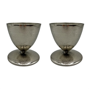 Pemberly Row Decorative Handmade Aluminum Modern Candle Holder Set of 2