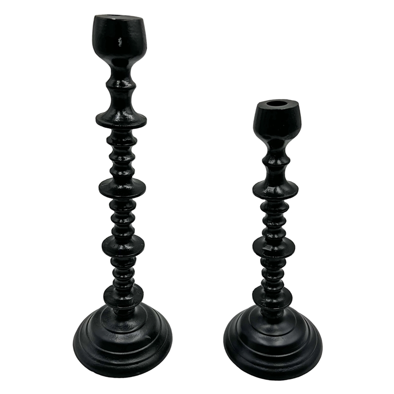 Pemberly Row Set of 2 Decorative Handmade Aluminum Artistic Candle Holder