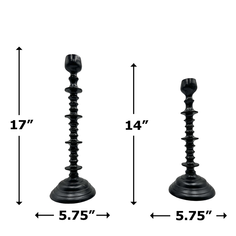 Pemberly Row Set of 2 Decorative Handmade Aluminum Artistic Candle Holder