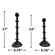 Pemberly Row Set of 2 Decorative Handmade Aluminum Artistic Candle Holder