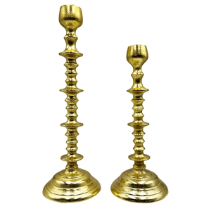 Pemberly Row Set of 2 Decorative Handmade Aluminum Artistic Candle Holder