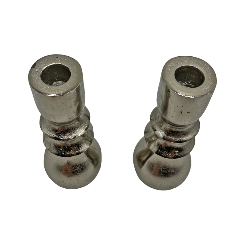 Pemberly Row 7-inch Decorative Handmade Aluminum Modern Candle Holder (Set of 2)