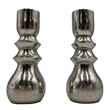 Pemberly Row 7-inch Decorative Handmade Aluminum Modern Candle Holder (Set of 2)