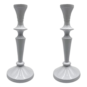 Pemberly Row 8-inch Decorative Handmade Aluminum Artistic Candle Holder Set of 2