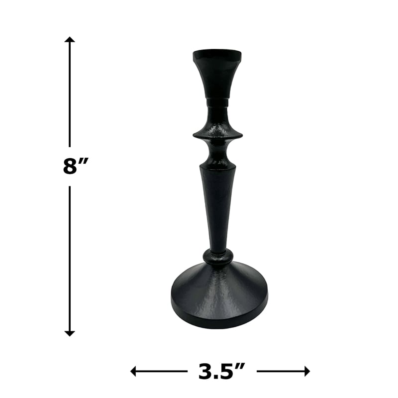 Pemberly Row 8-inch Decorative Handmade Aluminum Artistic Candle Holder Set of 2