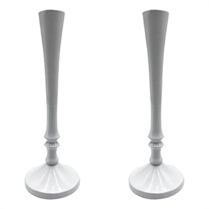 Pemberly Row 10-inch Decorative Handmade Aluminum Stylish Candle Holder Set of 2