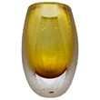 Pemberly Row Modern / Contemporary Handmade Glass Vase in Amber