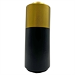 Pemberly Row 11-inch Tall Black and Gold Modern Ceramic Vase