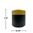 Pemberly Row Contemporary 8-inch Tall Black and Gold Ceramic Vase