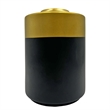 Pemberly Row Contemporary 8-inch Tall Black and Gold Ceramic Vase