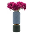 Pemberly Row 12-inch Tall Modern Ceramic Flower Vase in Blue