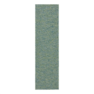 Pemberly Row 26&quotx96&quot Contemporary Fabric Rug in Green and Blue