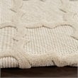 Pemberly Row Contemporary Easy Care Cream Fabric Area Rug (4'x6')