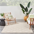 Pemberly Row Contemporary Easy Care Cream Fabric Area Rug (4'x6')