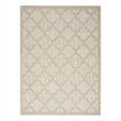Pemberly Row Contemporary Easy Care Cream Fabric Area Rug (4'x6')