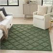 Pemberly Row Contemporary Easy Care Green Fabric Area Rug (4'x6')