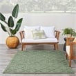 Pemberly Row Contemporary Easy Care Green Fabric Area Rug (4'x6')