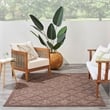 Pemberly Row Contemporary Easy Care Brown Fabric Area Rug (6'x9')