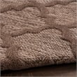 Pemberly Row Contemporary Easy Care Brown Fabric Area Rug (6'x9')