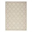 Pemberly Row Contemporary Easy Care Cream Fabric Area Rug (6'x9')