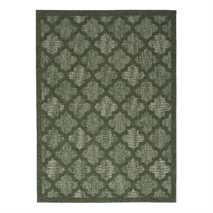 Pemberly Row Contemporary Easy Care Green Fabric Area Rug (6'x9')