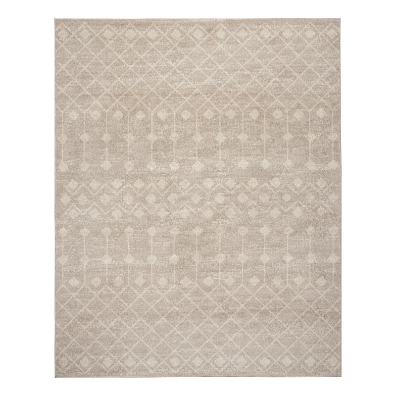 Pemberly Row Transitional Beige Fabric Bohemian Area Rug (5'x7')