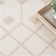 Pemberly Row Transitional Ivory Beige Fabric Bohemian Area Rug (5'x7')