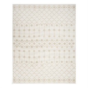 Pemberly Row Transitional Ivory Beige Fabric Bohemian Area Rug (5'x7')