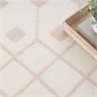 Pemberly Row Transitional Ivory Beige Fabric Bohemian Area Rug (8'x10')