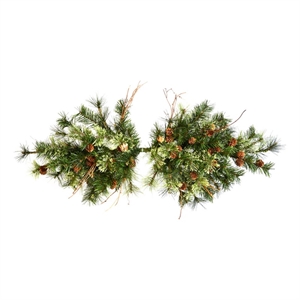 Pemberly Row Traditional 36&quot Mixed Country Pine Swag 82 Tips