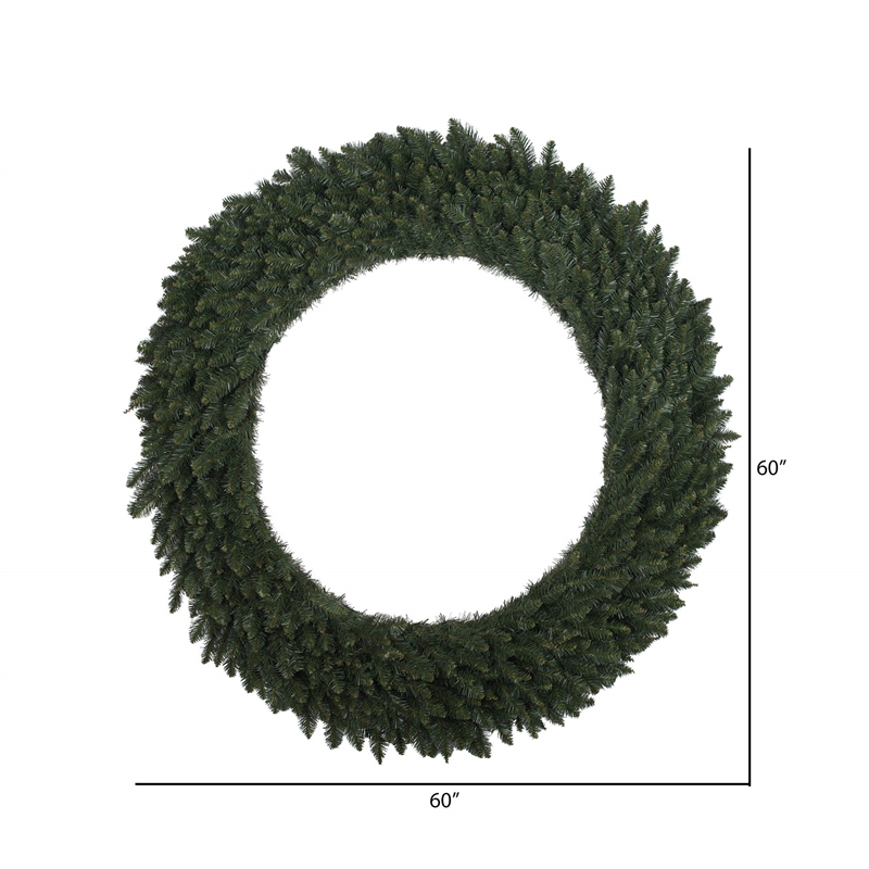 Pemberly Row Traditional Decorative 60-inch Lush Fir Wreath 780 Tips