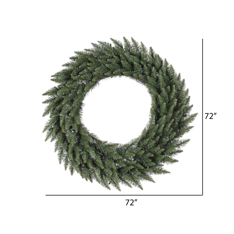 Pemberly Row Traditional Decorative 72-inch Lush Fir Wreath 1020 Tips