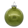 Pemberly Row Traditional Decorative 3-inch Lime Glitter Clear Ball 12/Bag