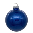 Pemberly Row Traditional Decorative 4-inch Blue Glitter Clear Ball 6/Bag