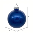 Pemberly Row Traditional Decorative 4-inch Blue Glitter Clear Ball 6/Bag