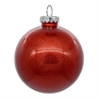 Pemberly Row Traditional Decorative 4-inch Red Glitter Clear Ball 6/Bag