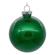 Pemberly Row Traditional Decorative 4-inch Green Glitter Clear Ball 6/Bag
